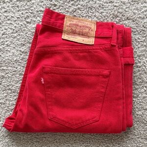 Levi's Red Jeans - 501 - W32, L32